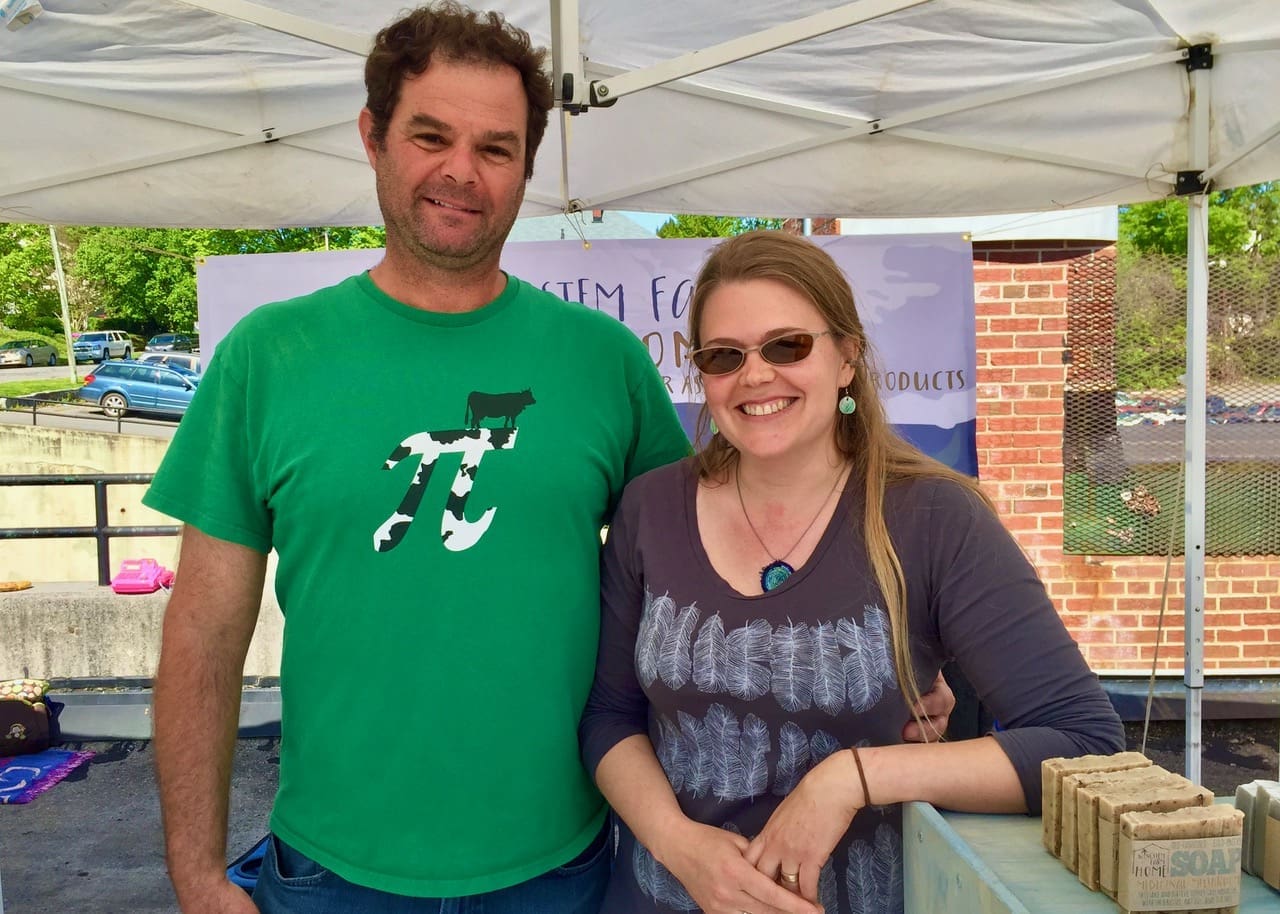 Lexi Rojahn and Mark Cohen, owners of Wingstem Farm in Bedford County, are now selling cultivated mushrooms and hand-crafted soaps on LEAP’s online ordering platform.