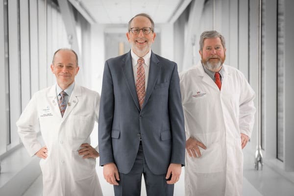 Left to right: Dr. Aubrey Knight, Senior Dean of Student Affairs; Dr. Lee Learman, Dean of Virginia Tech Carilion School of Medicine; Dr. David Trinkle, Associate Dean of Community Engagement, Virginia Tech Carilion School of Medicine
