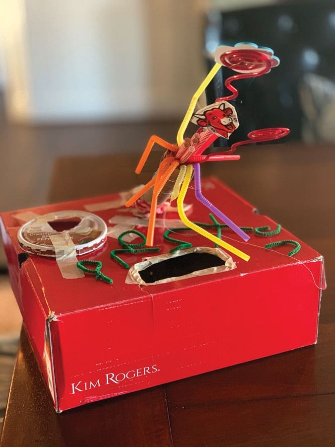 My son’s handmade valentine box dubbed “The Explosion” was trash bound after the class party.