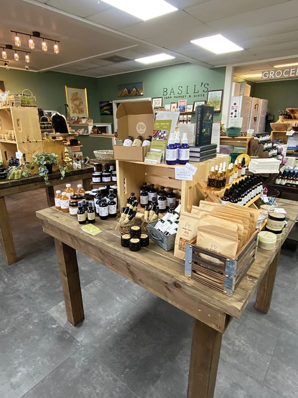 Basil’s Farm Market & Gifts is the perfect place to pick up farm-fresh foods, handcrafted gifts, home decor and more. ©Courtesy of Basil’s Marketplace