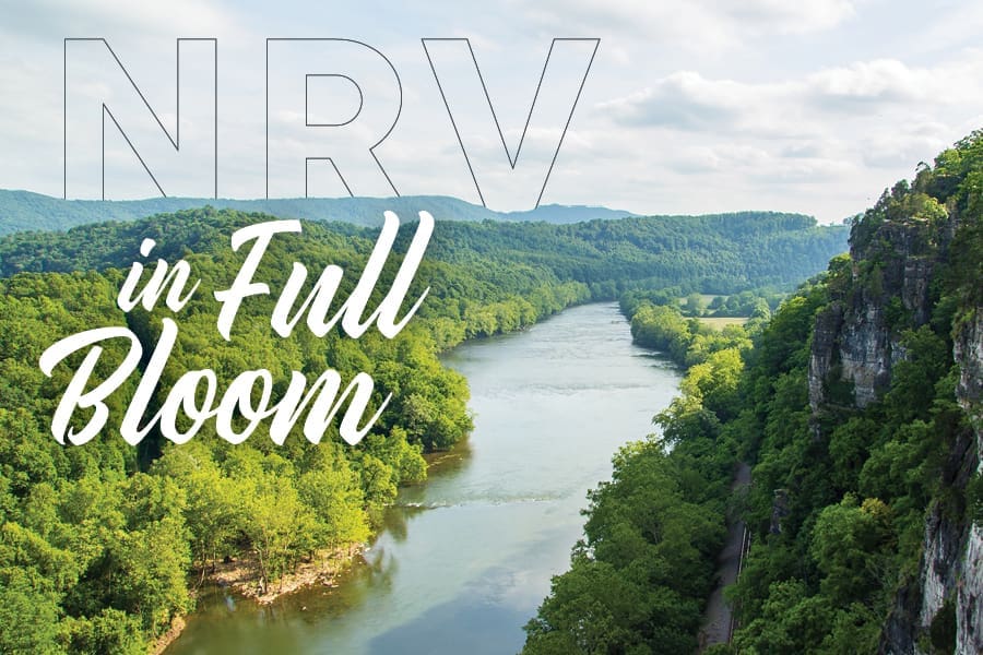 The New River flows north as it defines its namesake valley.