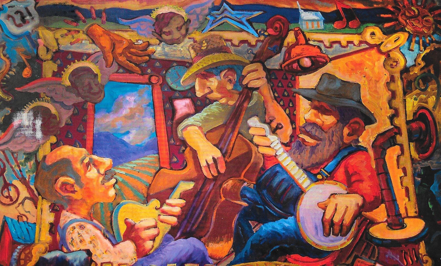 Detail from “Good Old Boys,” a 2004 oil on canvas by Eric Fitzpatrick
